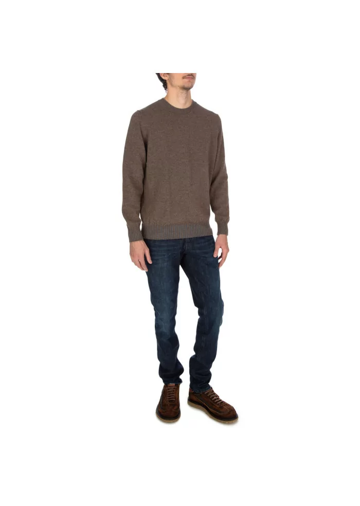mens sweater jurta crewneck brown light blue