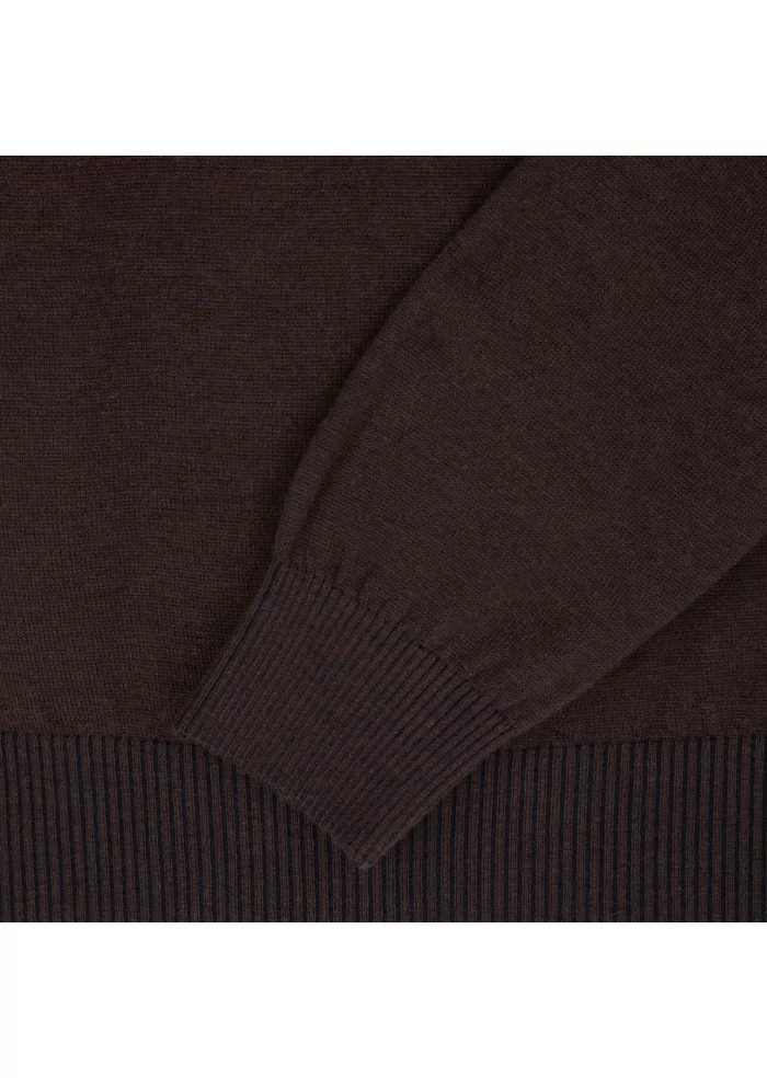 mens sweater jurta crewneck fine dark brown