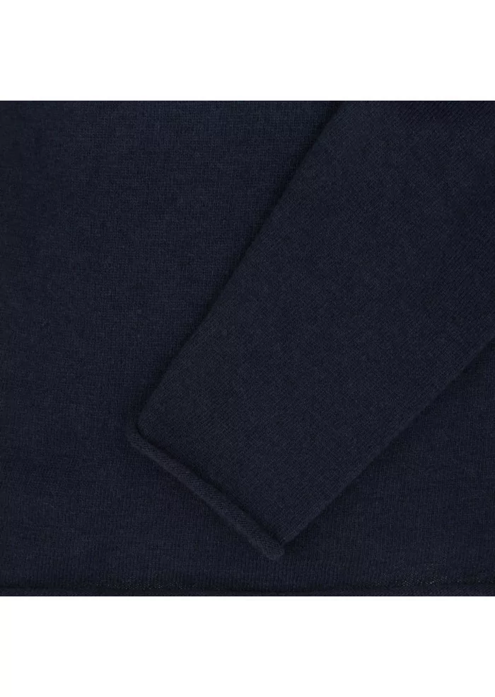 maglione uomo wool and co girocollo blu scuro