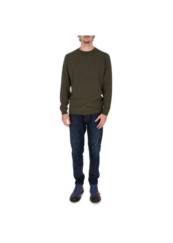 mens sweater wool and co crewneck green