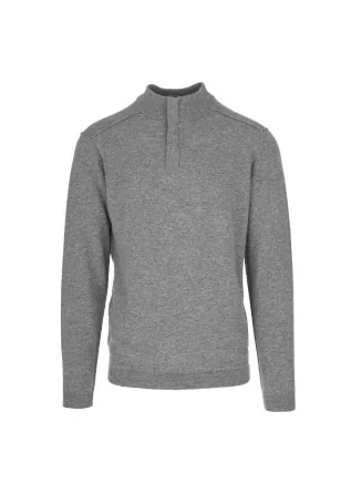 mens sweater wool and co mock neck grey