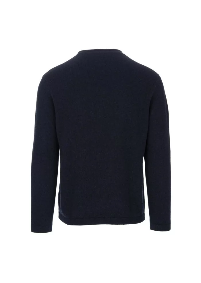 maglione uomo wool and co girocollo blu navy