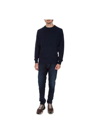 WOOL & CO |SWEATER CREW NECK DOTTED BLUE