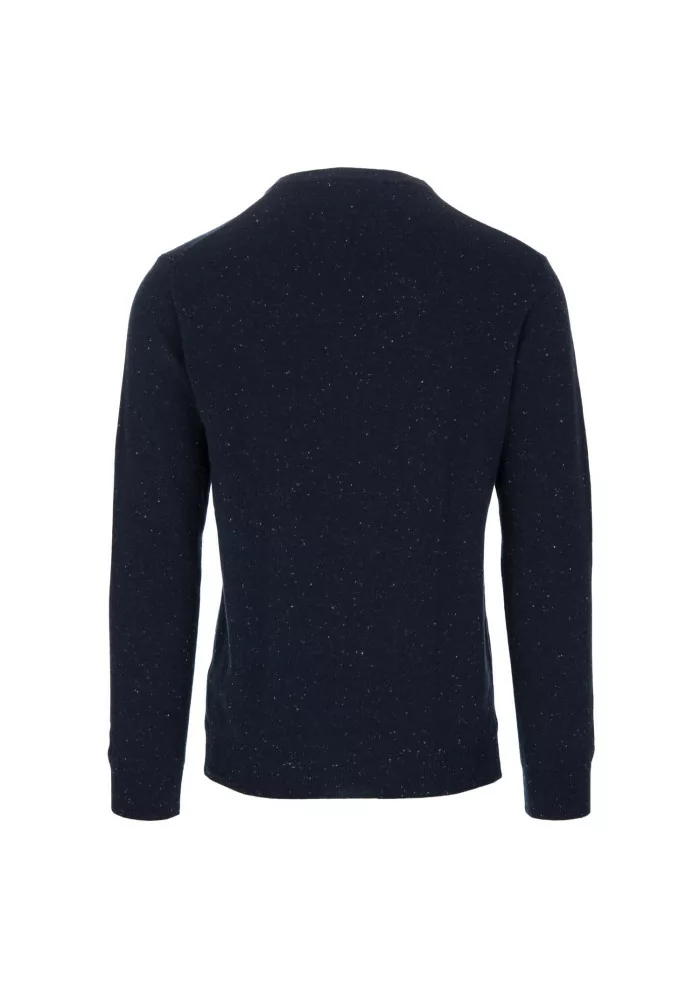 mens sweater wool and co crewneck blue dotted