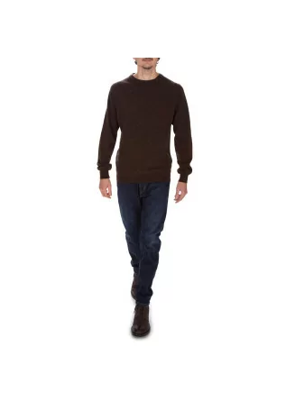 WOOL & CO | SWEATER CREW NECK DOTTED BROWN