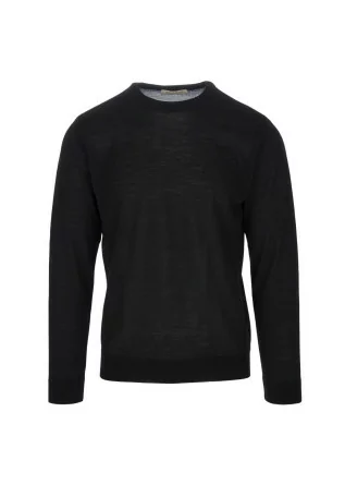 mens sweater wool and co crewneck fine black