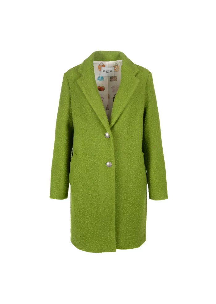 womens coat sincere paris single breasted casentino green