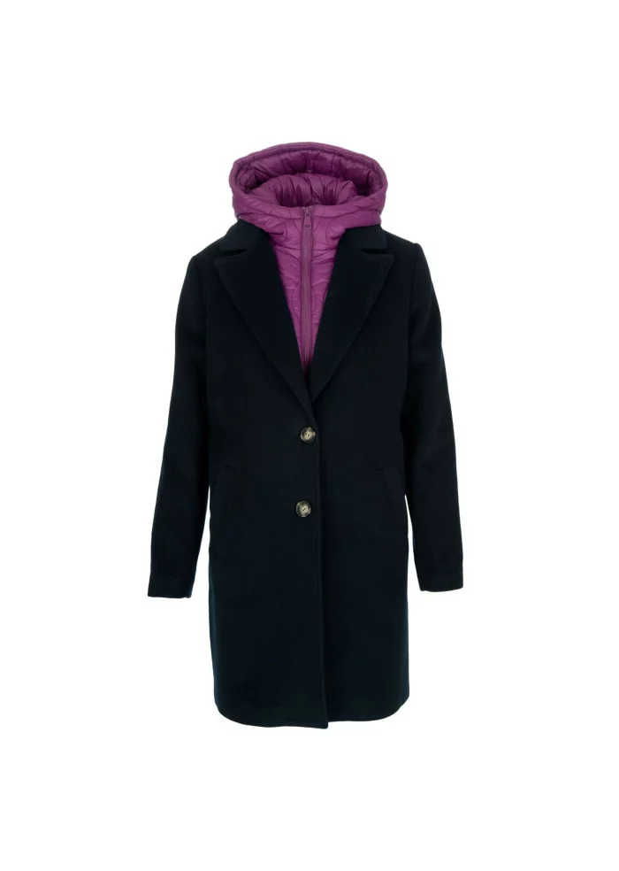 womens coat sincere paris hood blue purple