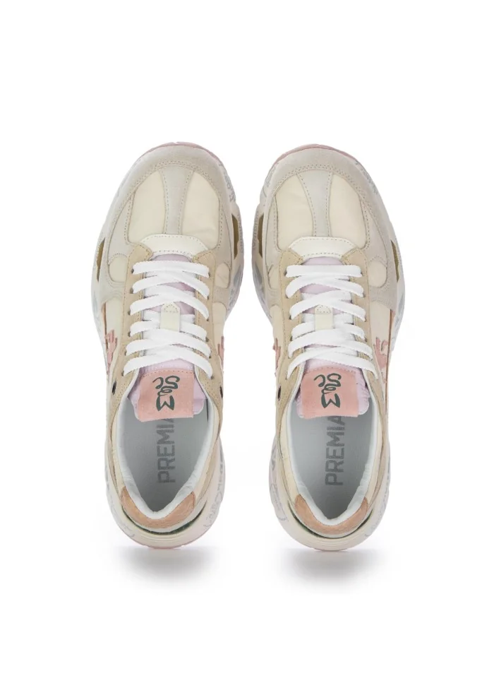 womens sneakers premiata mased beige pastel pink