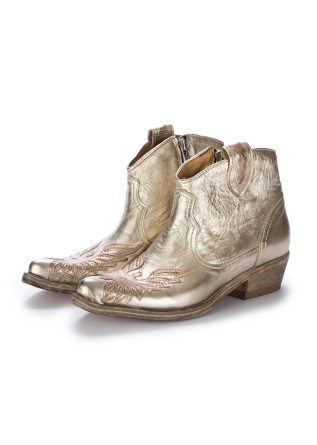 womens cowboy ankle boots keep laminate platinum