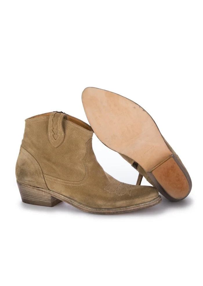 womens texan ankle boots keep suede desert beige