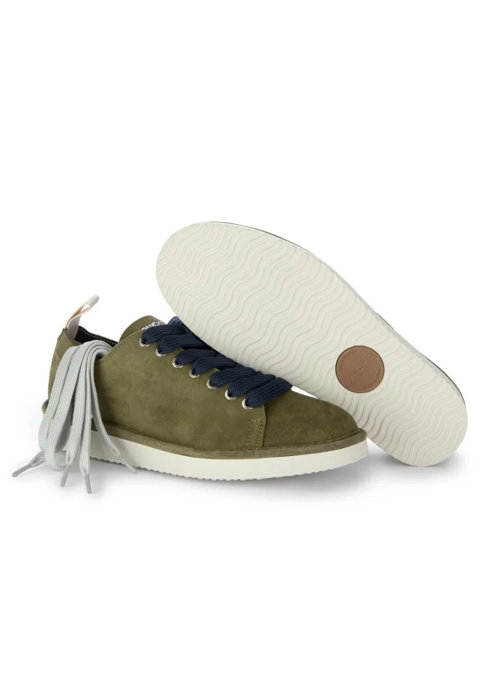mens sneakers panchic suede green blue