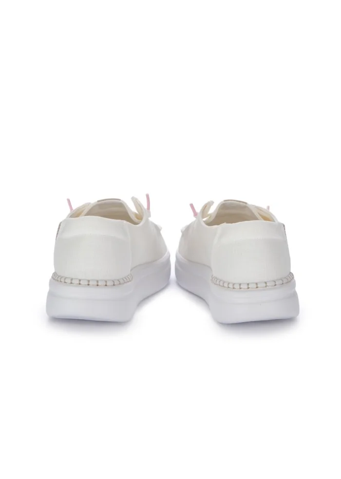 womens flat shoes hey dude wendy rise white