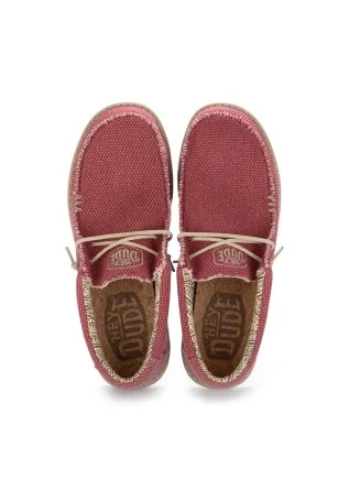 HEY DUDE | FLAT SHOES WALLY BRAIDED RED