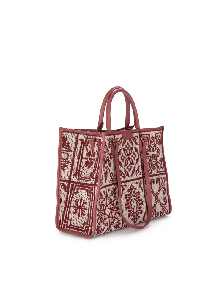 womens shopper bag my best bag lisbona mineral red white