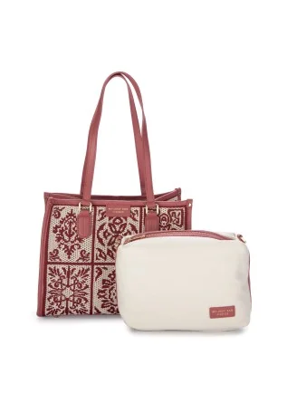 womens shoulder bag my best bag lisbona mineral red white