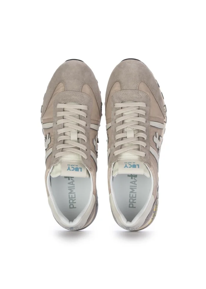 mens sneakers premiata lucy grey beige