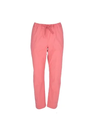 pantaloni donna semicouture cotone rosa