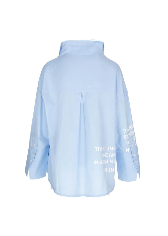 womens shirt noumeno concept oversize light blue