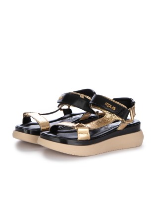 womens sandals mjus platform gold black