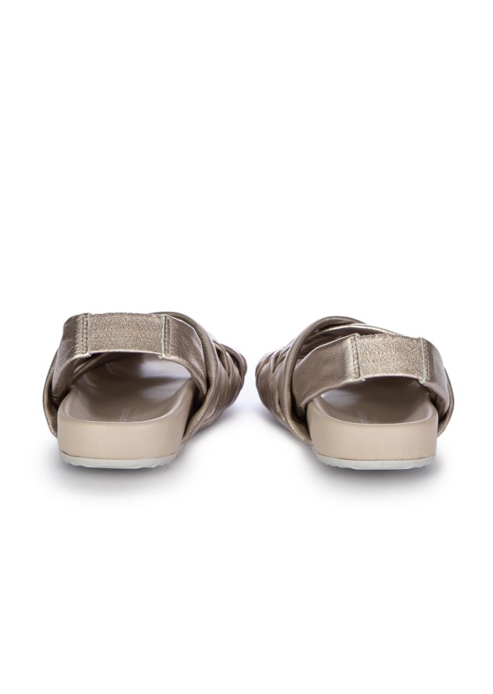 womens sandals patrizia bonfanti amelie back silk metallic