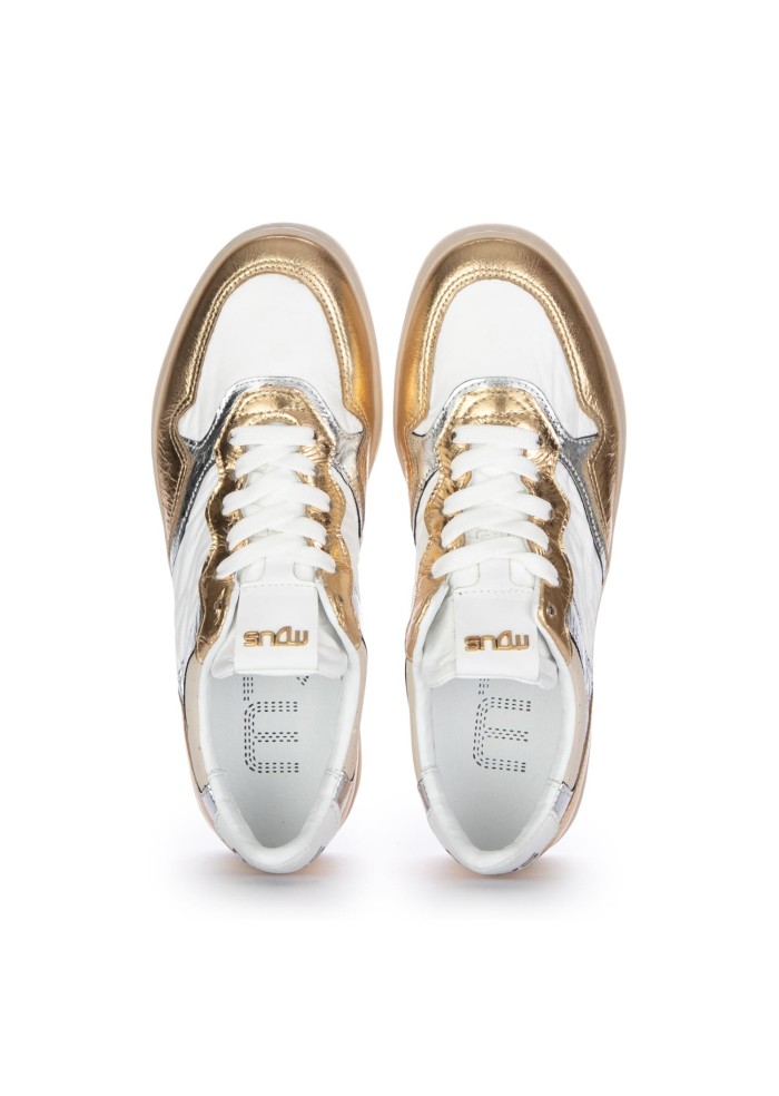 womens sneakers mjus grazia gold silver white