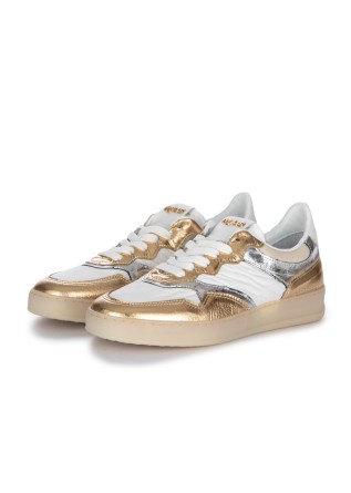womens sneakers mjus grazia gold silver white