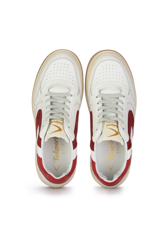 mens sneakers valsport hype classic nappa white red