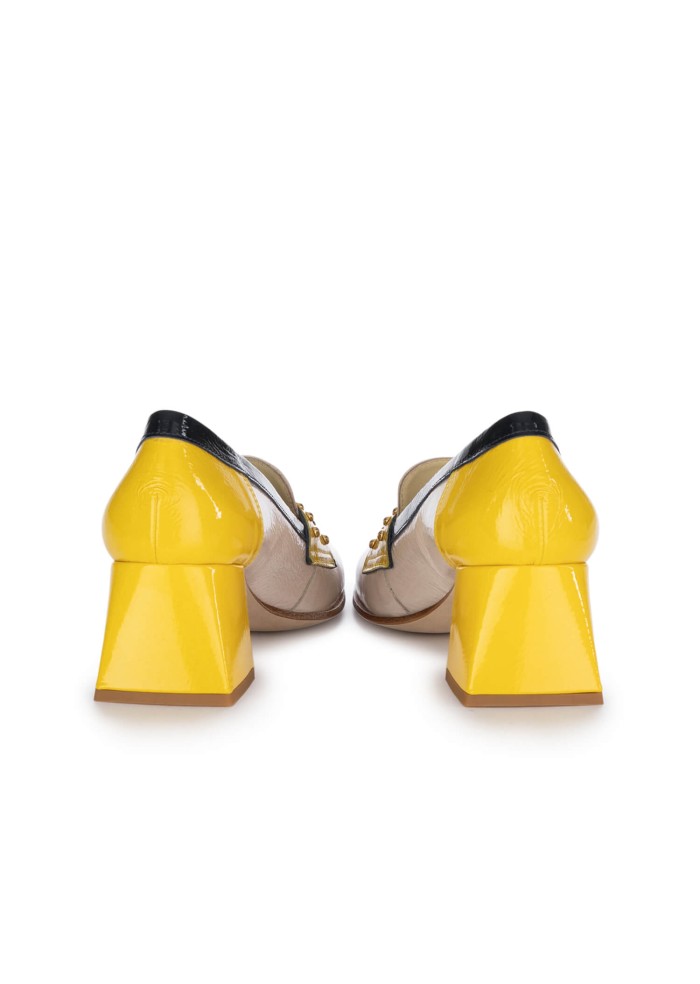 scarpe con tacco donna caterina c giallo rosa cipria