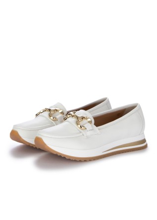 womens loafers roma nappa white