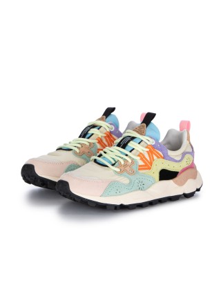 sneakers donna flower mountain yamano 3 rosa beige muticolor