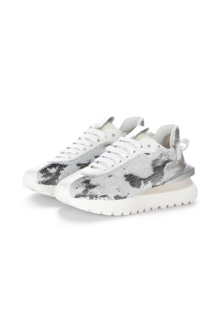 womens sneakers juice sequins white grey
