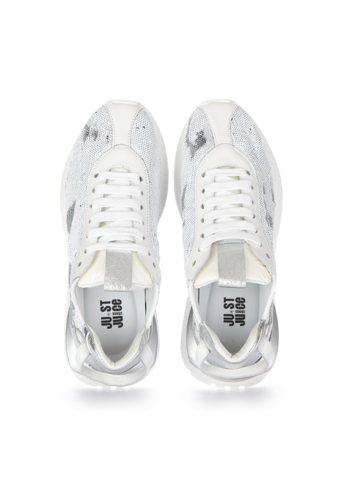 womens sneakers juice sequins white grey