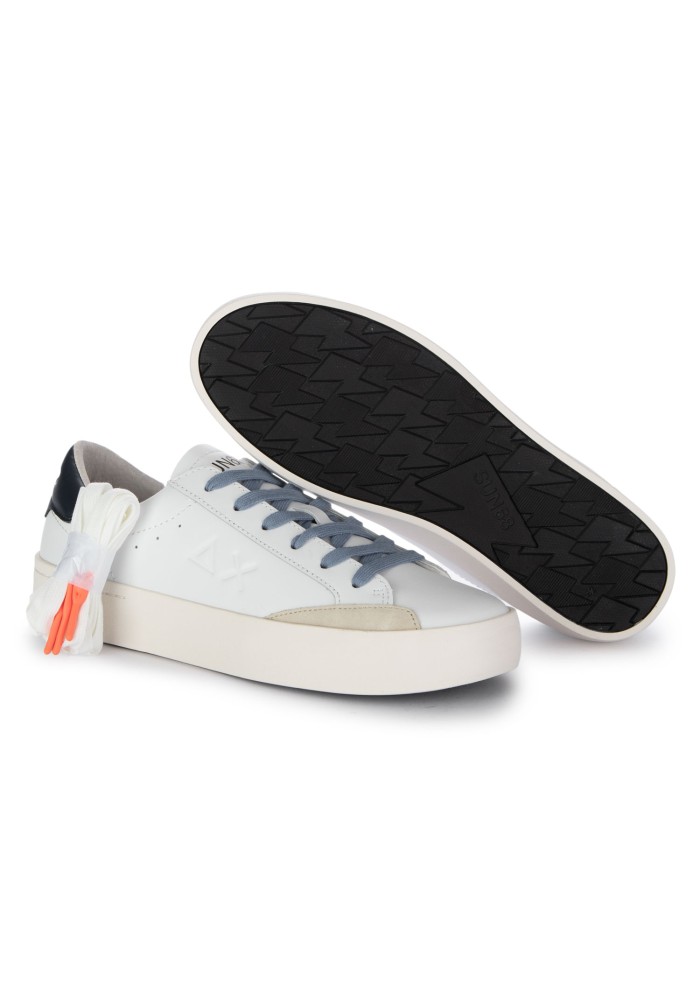 mens sneakers sun68 street leather white