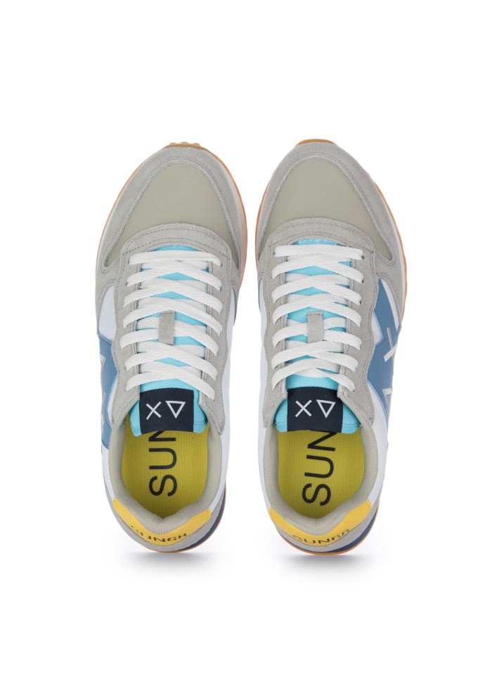 mens sneakers sun68 jaki bicolor grey light blue