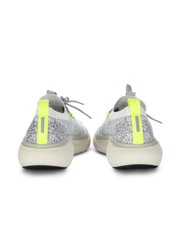 mens sneakers sun68 jupiter knit white fluorescent yellow