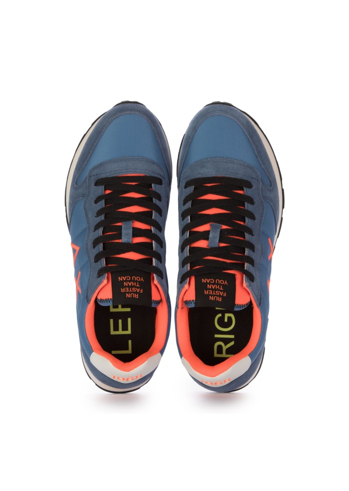 mens sneakers sun68 tom fluo blue orange