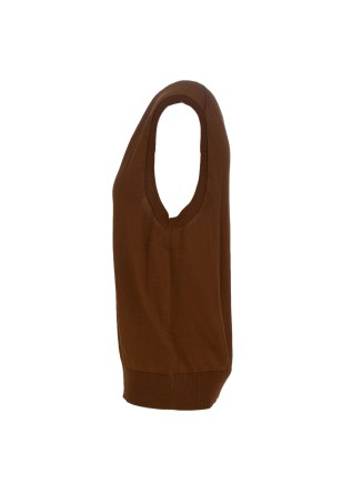 SEMICOUTURE | GILET V-NECK BROWN