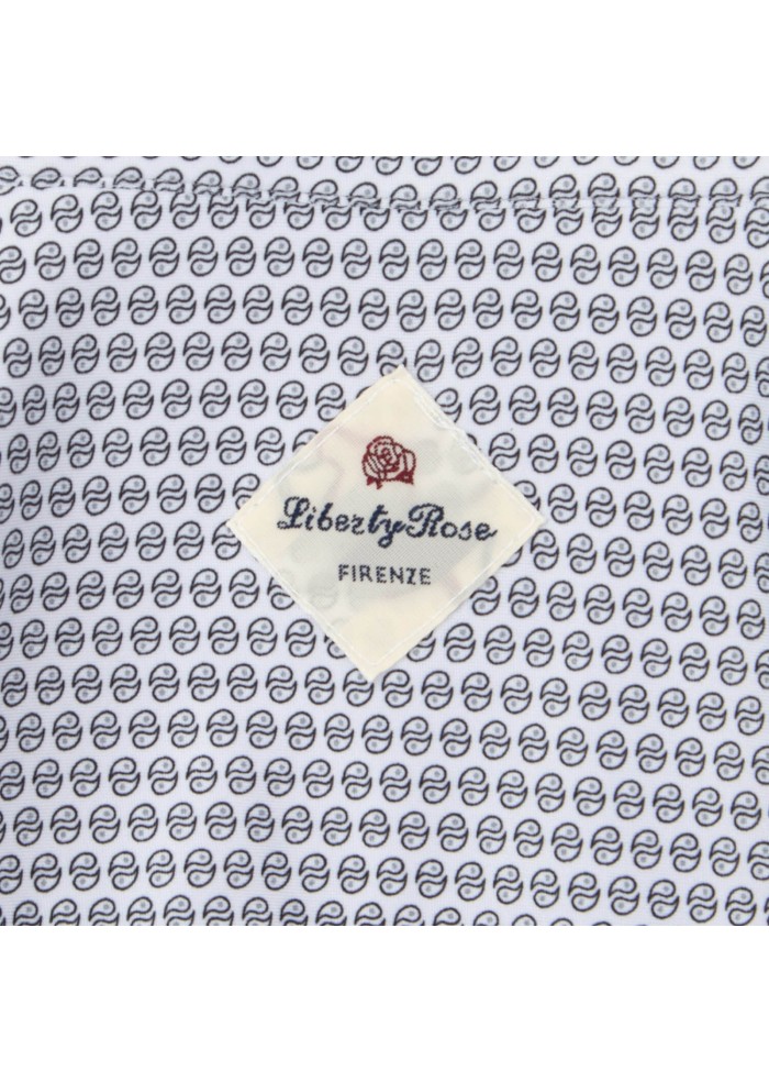 damen shirt liberty rose blake micro-pattern blue white