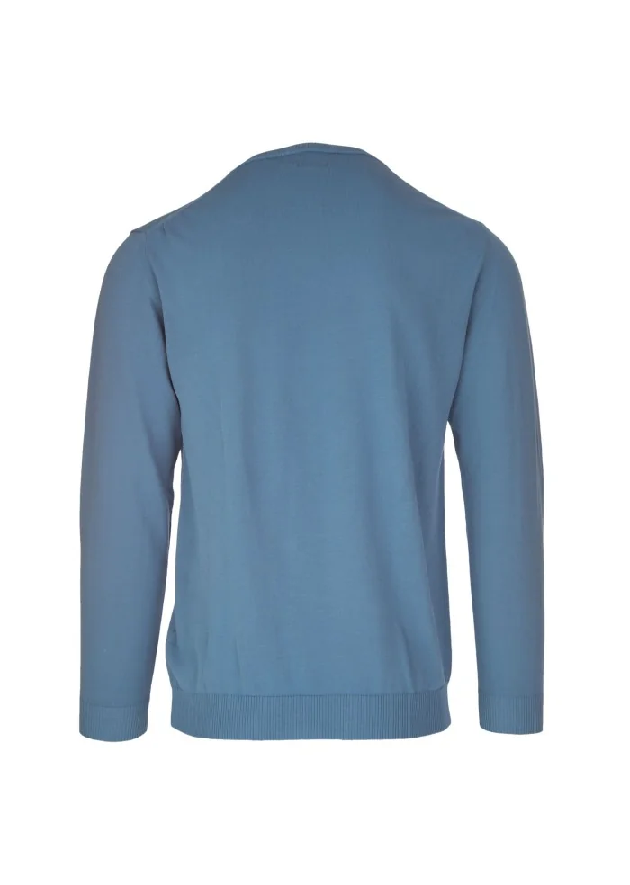 mens sweater daniele fiesoli crew neck powder blue