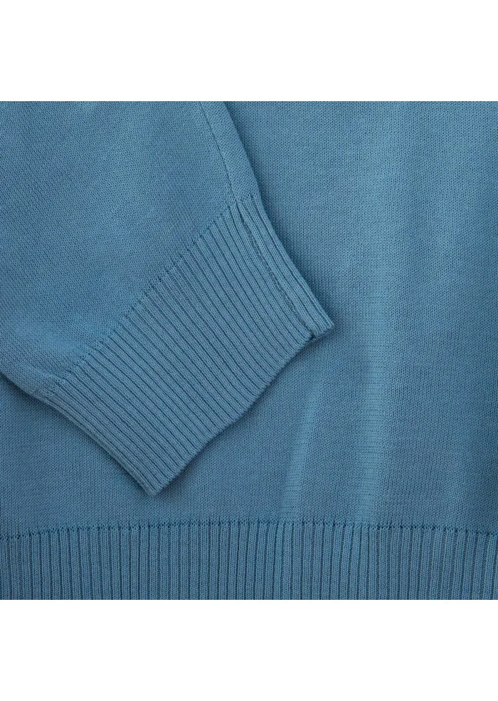 mens sweater daniele fiesoli crew neck powder blue