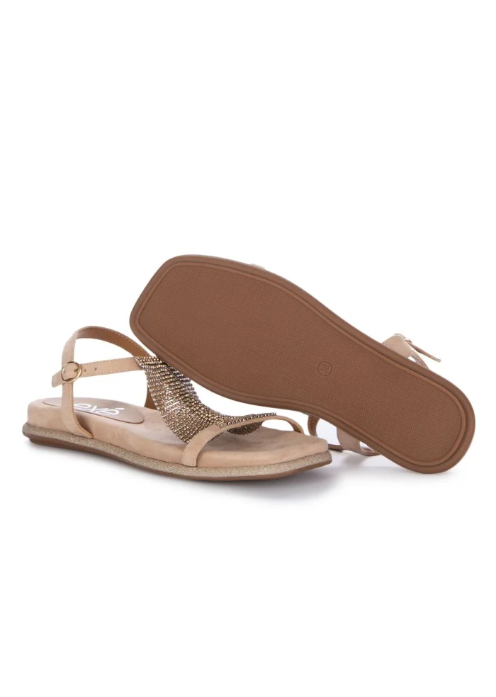 womens sandals exe sparkling rhinestones beige
