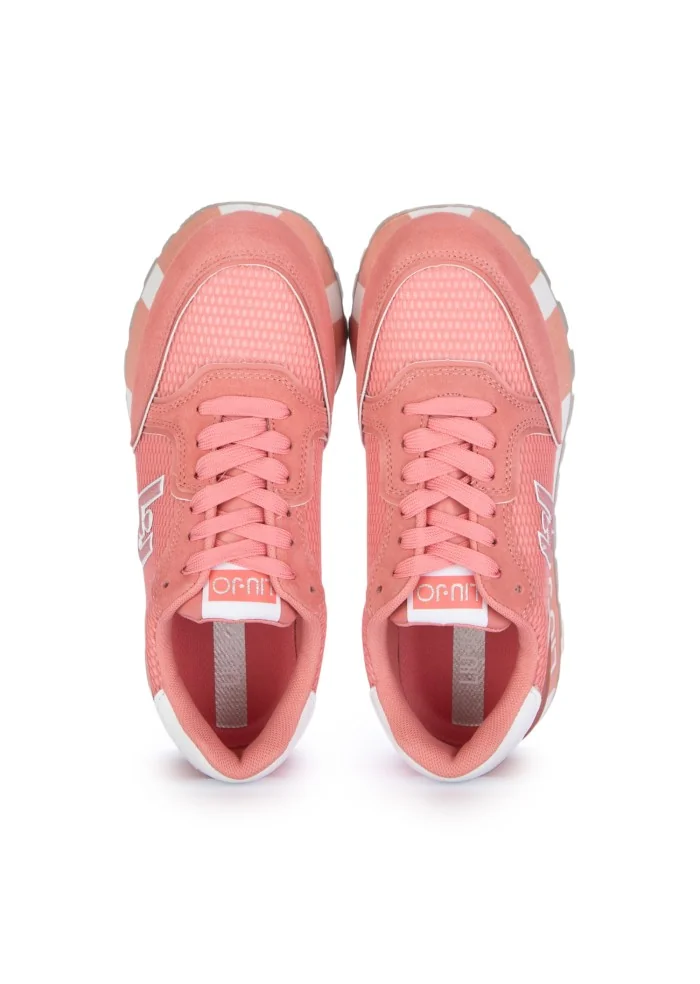 sneakers donna liu jo amazing suede rosa