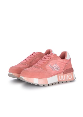 womens sneakers liu jo amazing suede pink