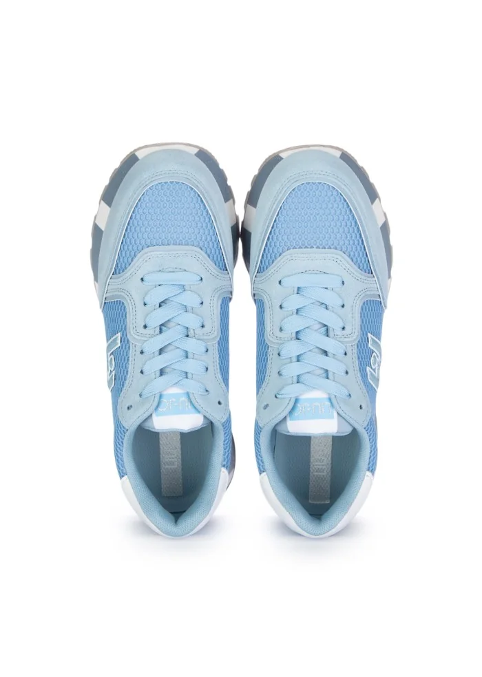 womens sneakers liu jo amazing suede light blue