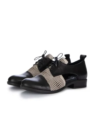 womens lace up shoes bueno perforated black grey