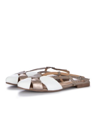 womens sandals bueno geometric white bronze