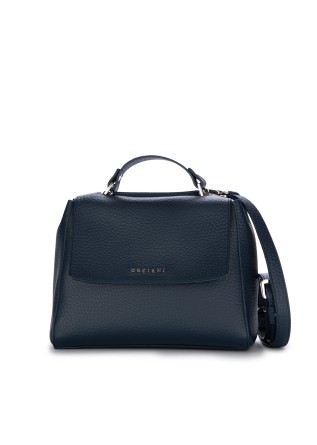 womens handbag orciani sveva soft small navy blue