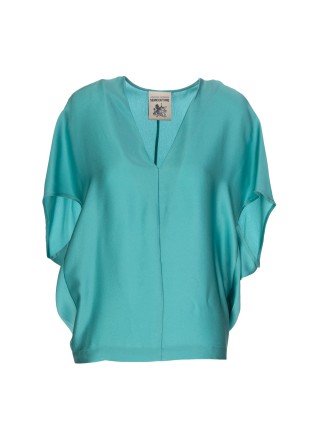 womens blouse semicouture v neck sea water
