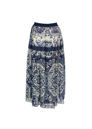 womens skirt kartika paisley blue white
